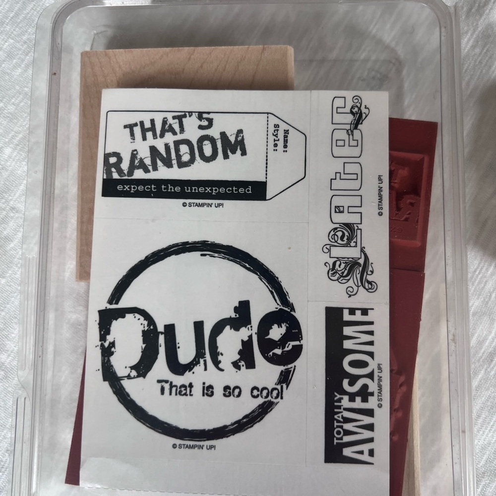 Stampin' Up! *RETIRED* "So Cool" NEW Wood & Rubber Stamp Set